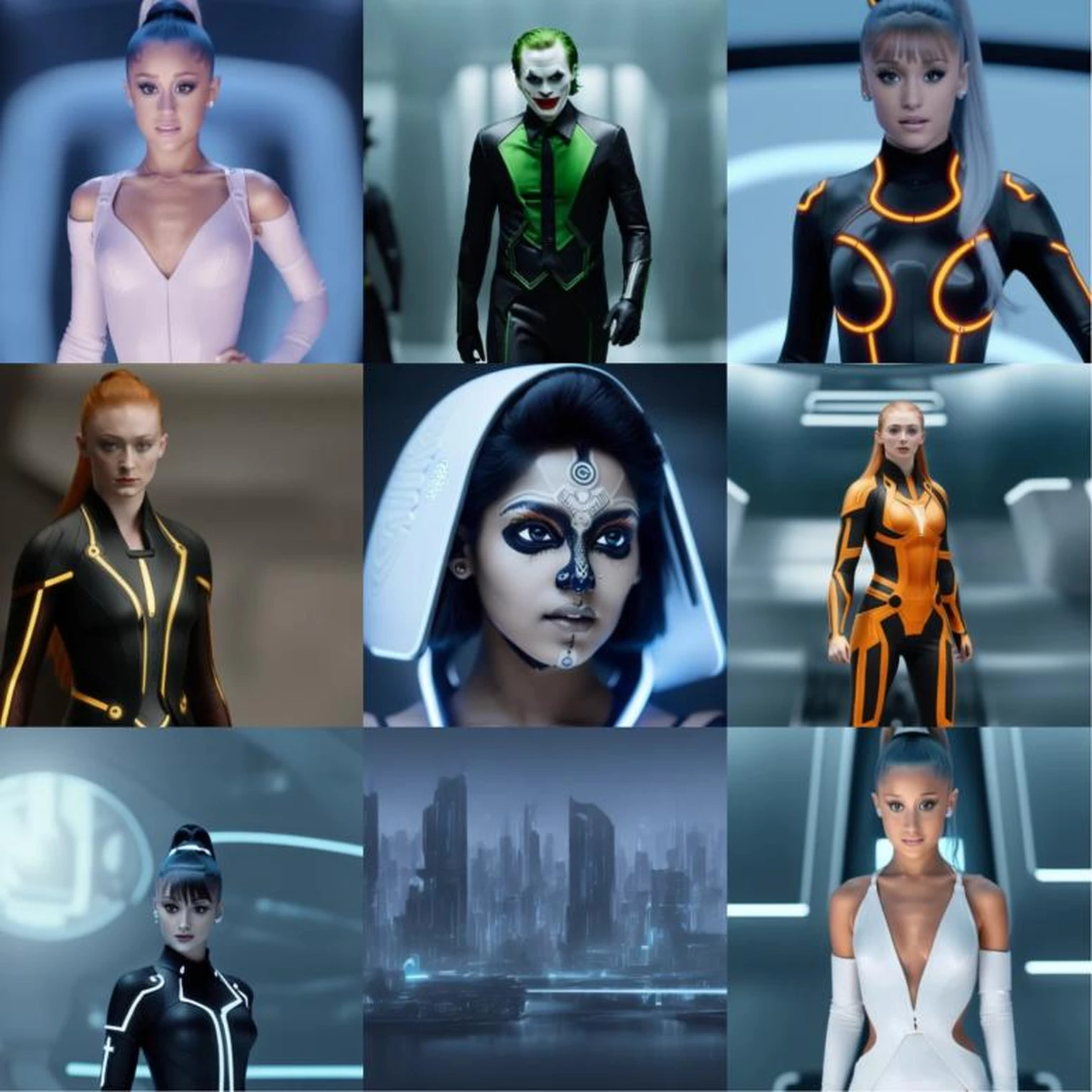 Example of images created using Tron Legacy Diffusion model.