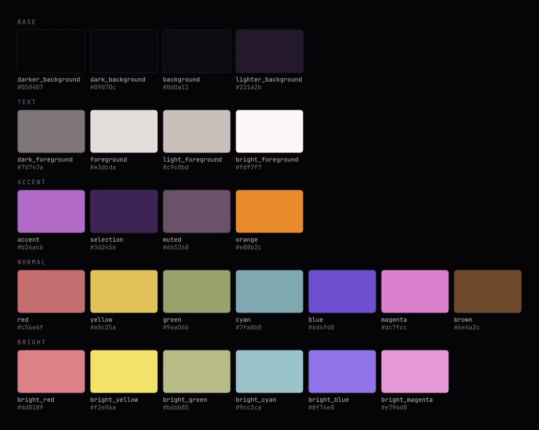 Nujabes color palette