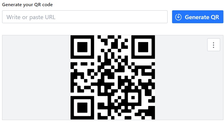 QR generator plugin in use