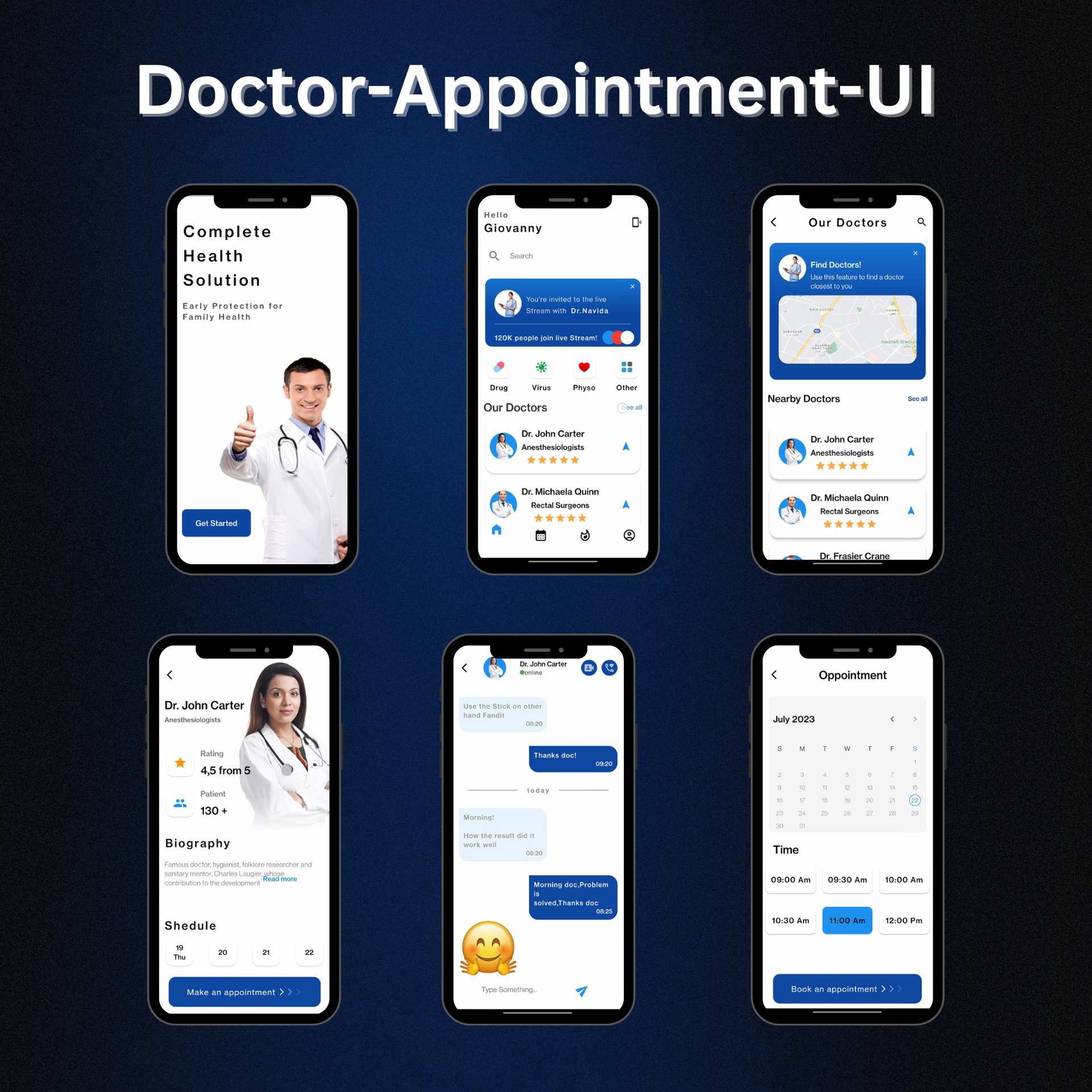 Doctor Appointment App UI