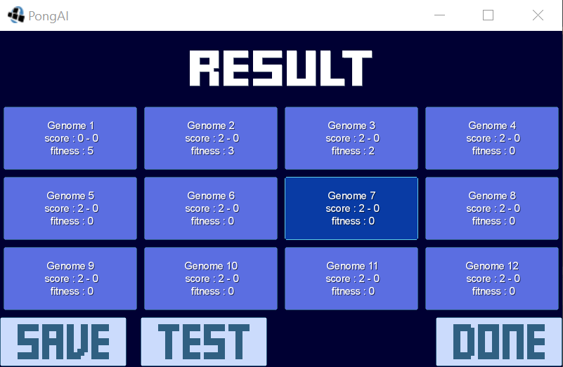 PongAI Result