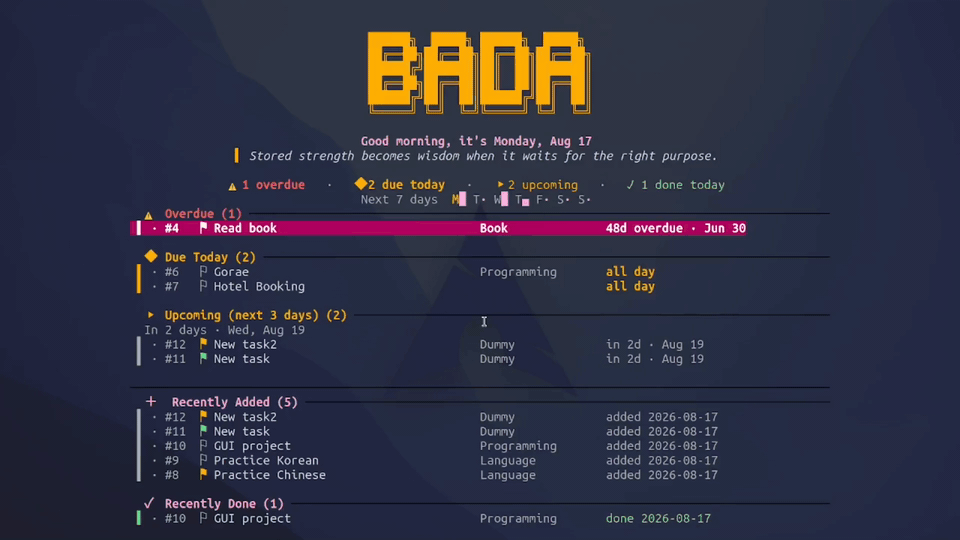 Bada demo