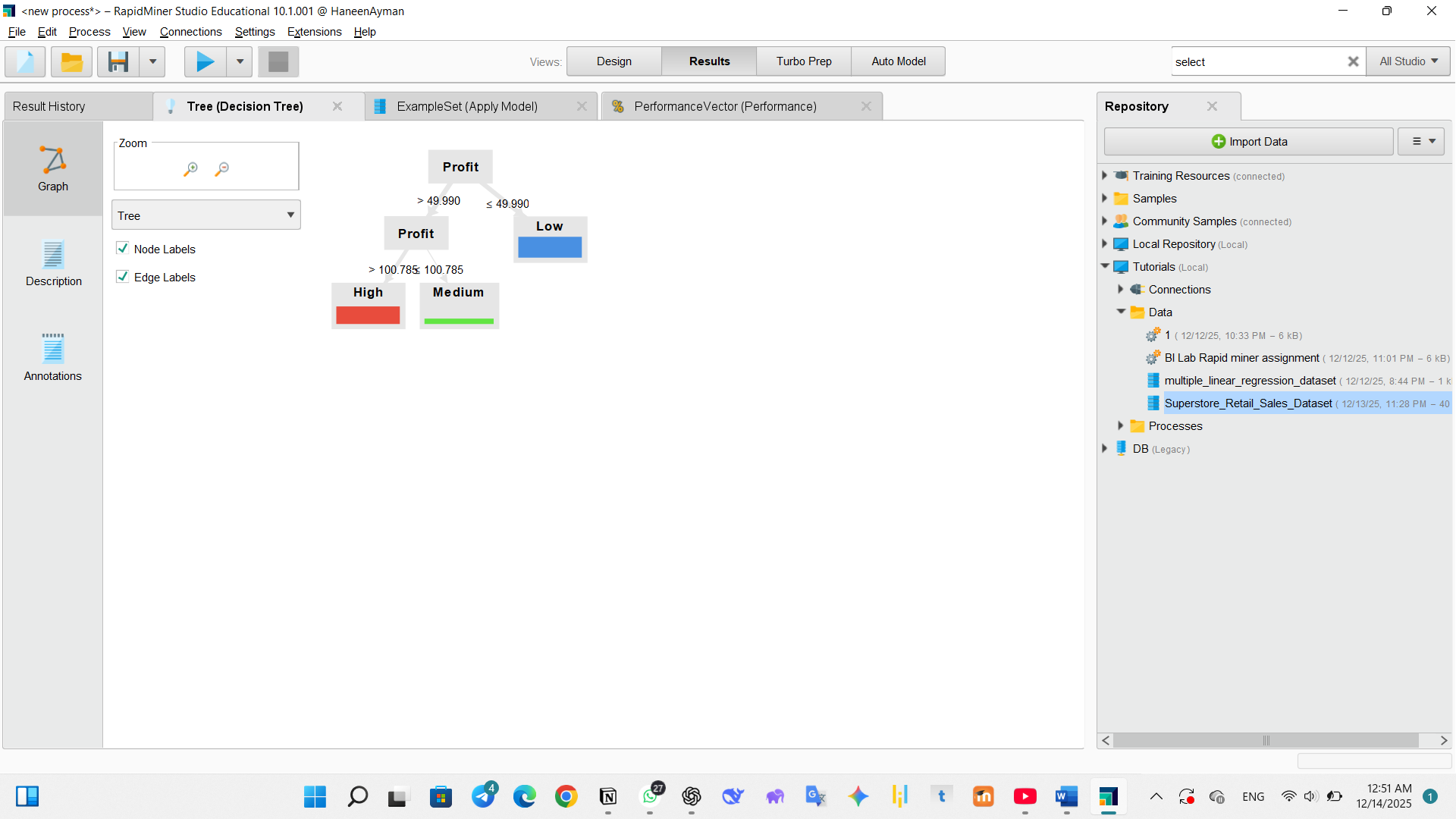 Decision Tree Results