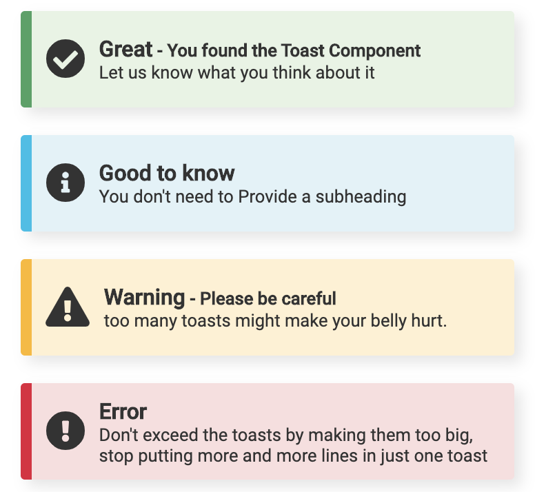 toast examples