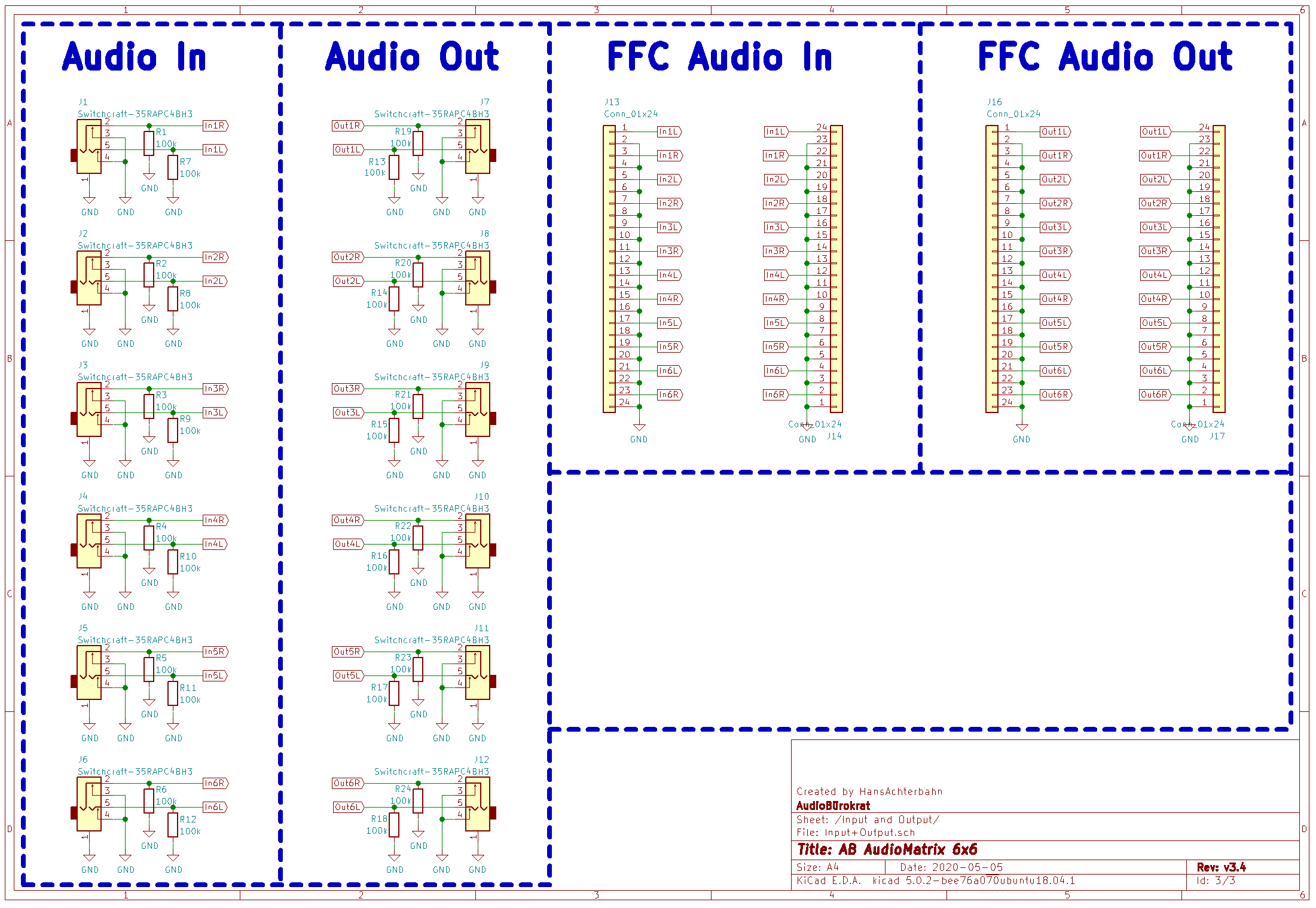 Sheet 3: Audio Input and Output