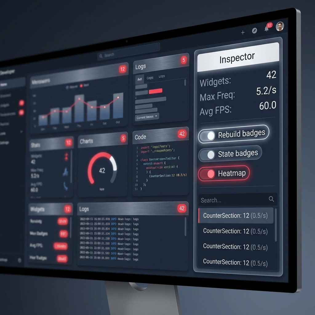 Flutter UI Inspector v1.1 Dashboard