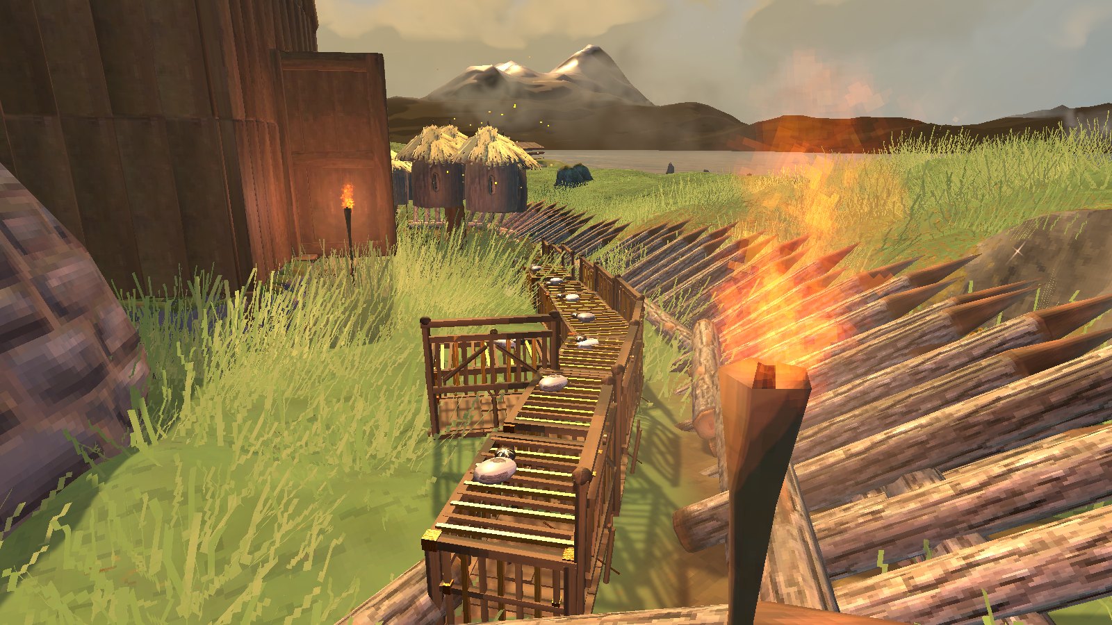 A row of traps along the fence