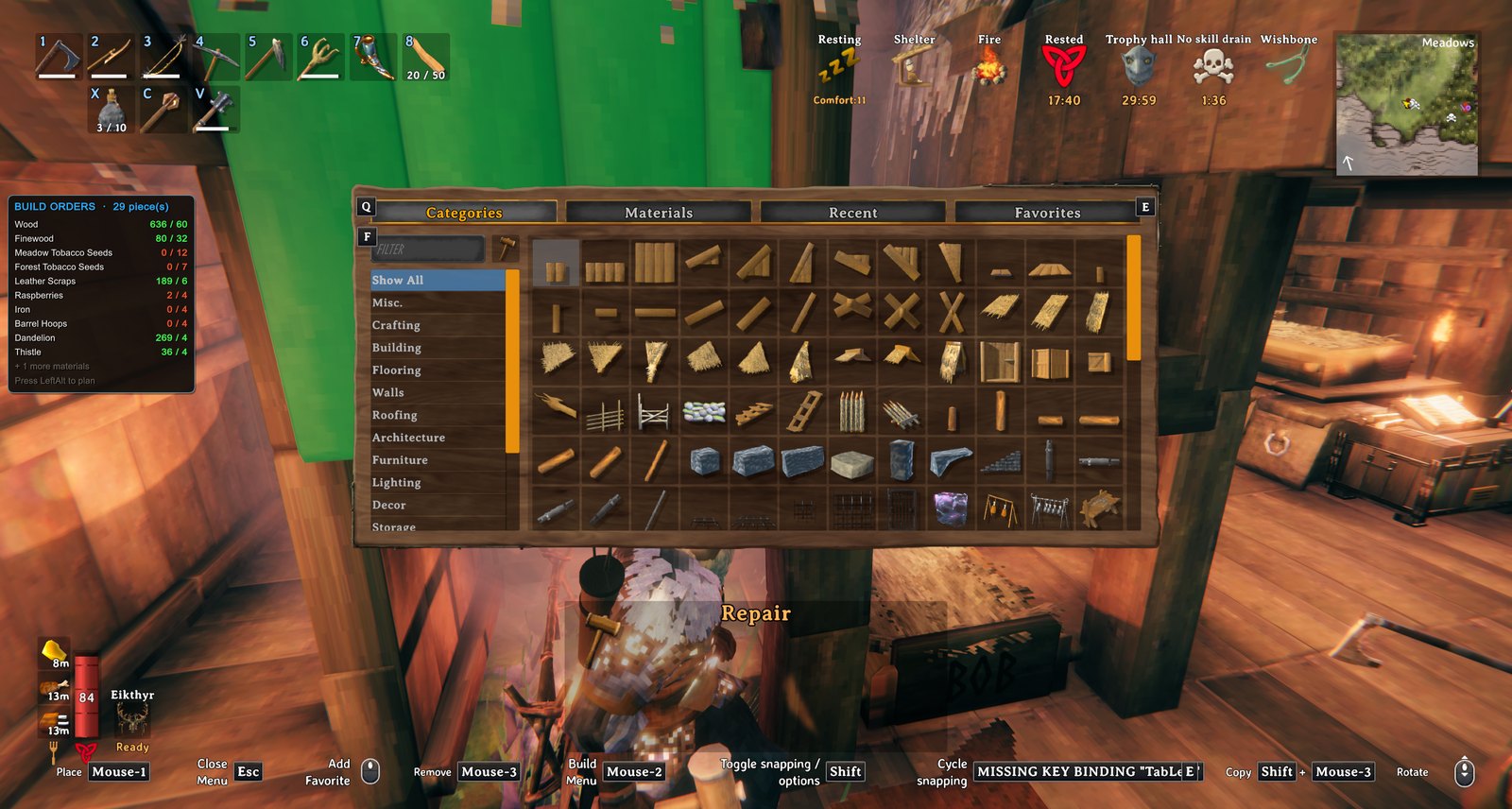 Building a plan: what it still needs, in the corner