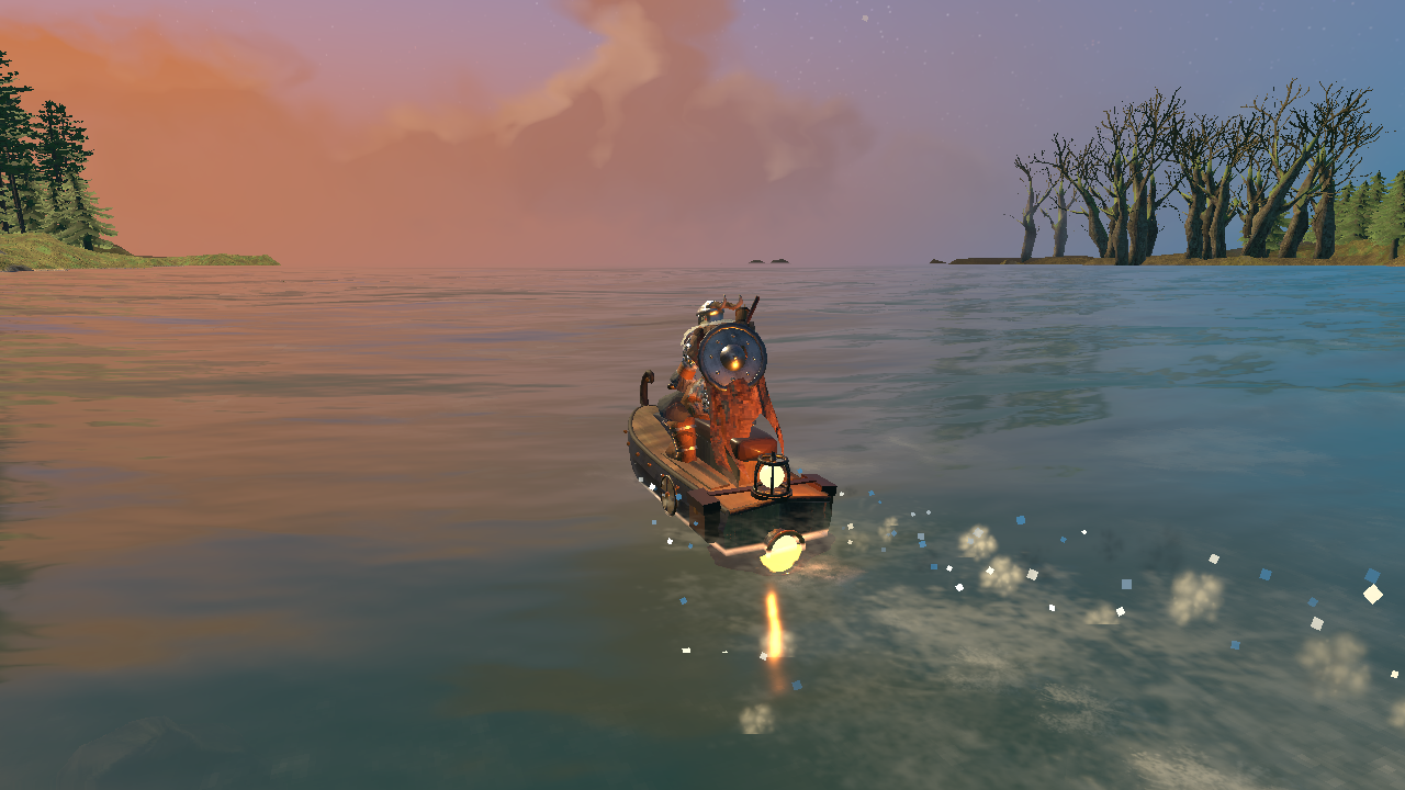 The jet ski from behind