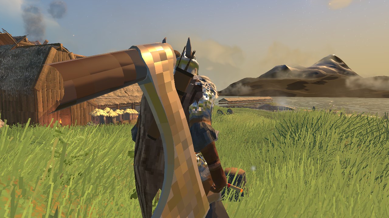 The bow and quiver carried on your back