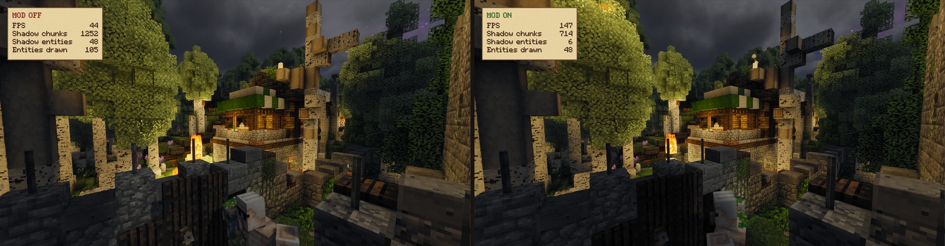 Village house, off and on