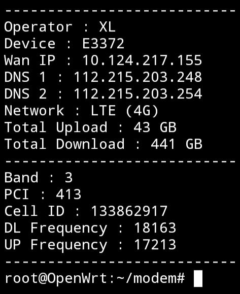 Modem Info