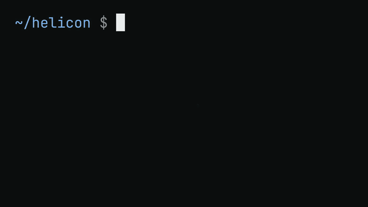 Helicon in 30 seconds