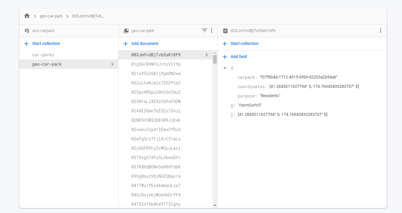 Firebase geolocation data example