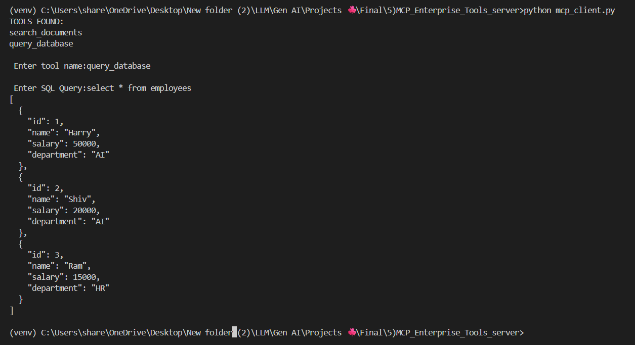 Database Query Tool