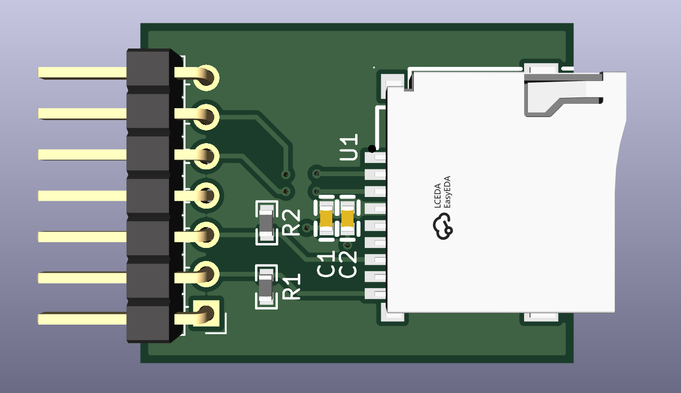 Micro sd spi breakout module, from the project README