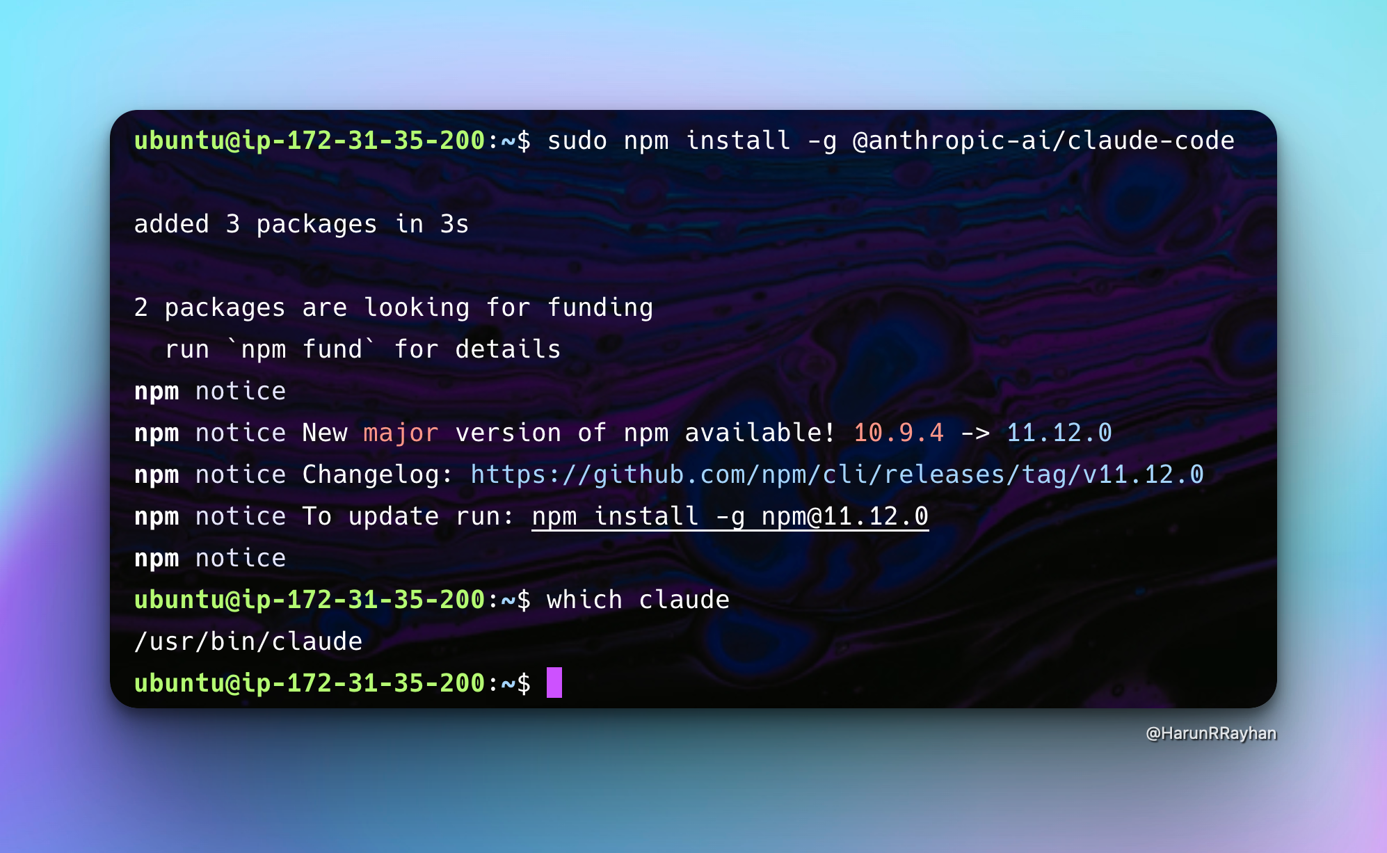 Claude Code installation