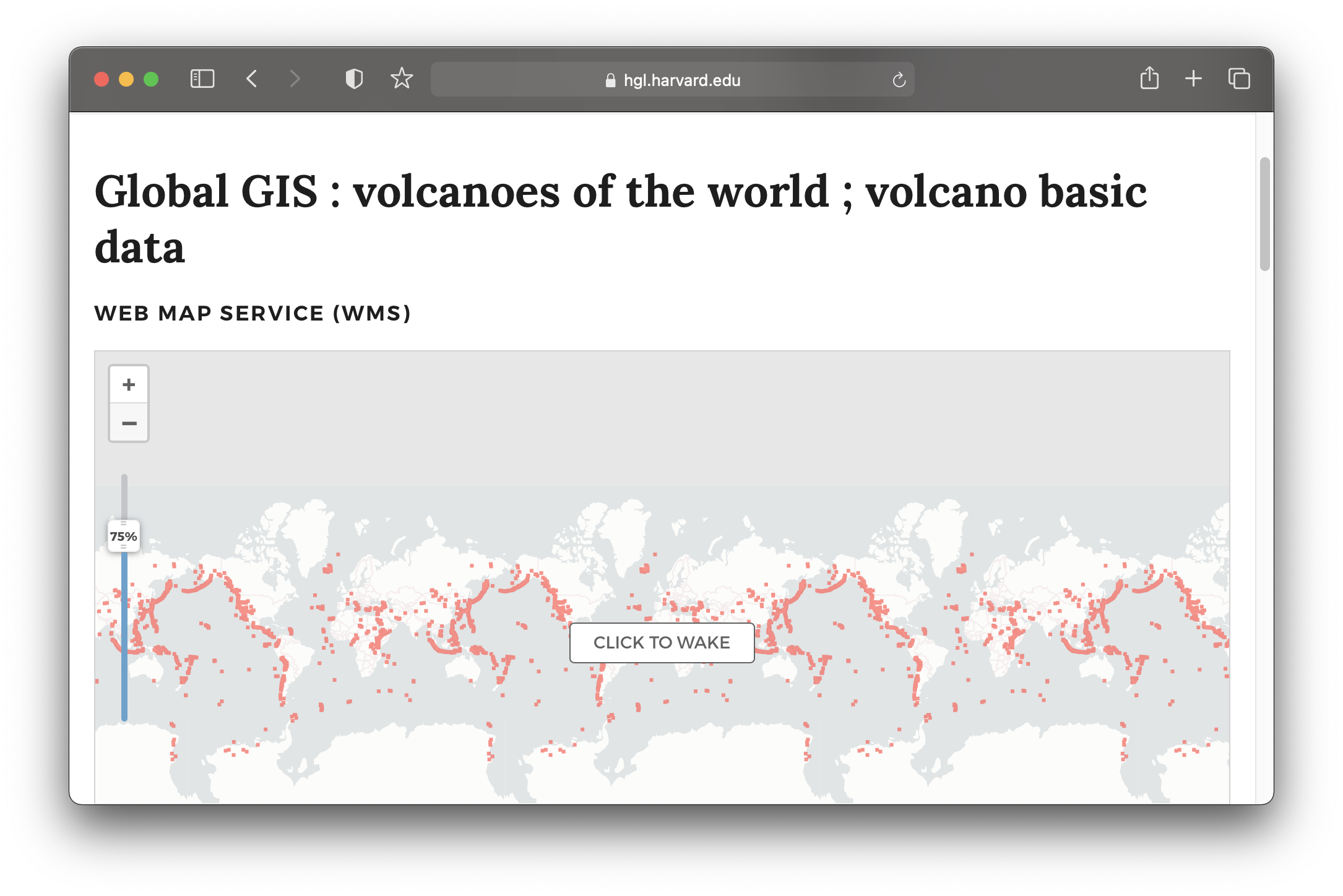 Screenshot from Harvard Geospatial Library