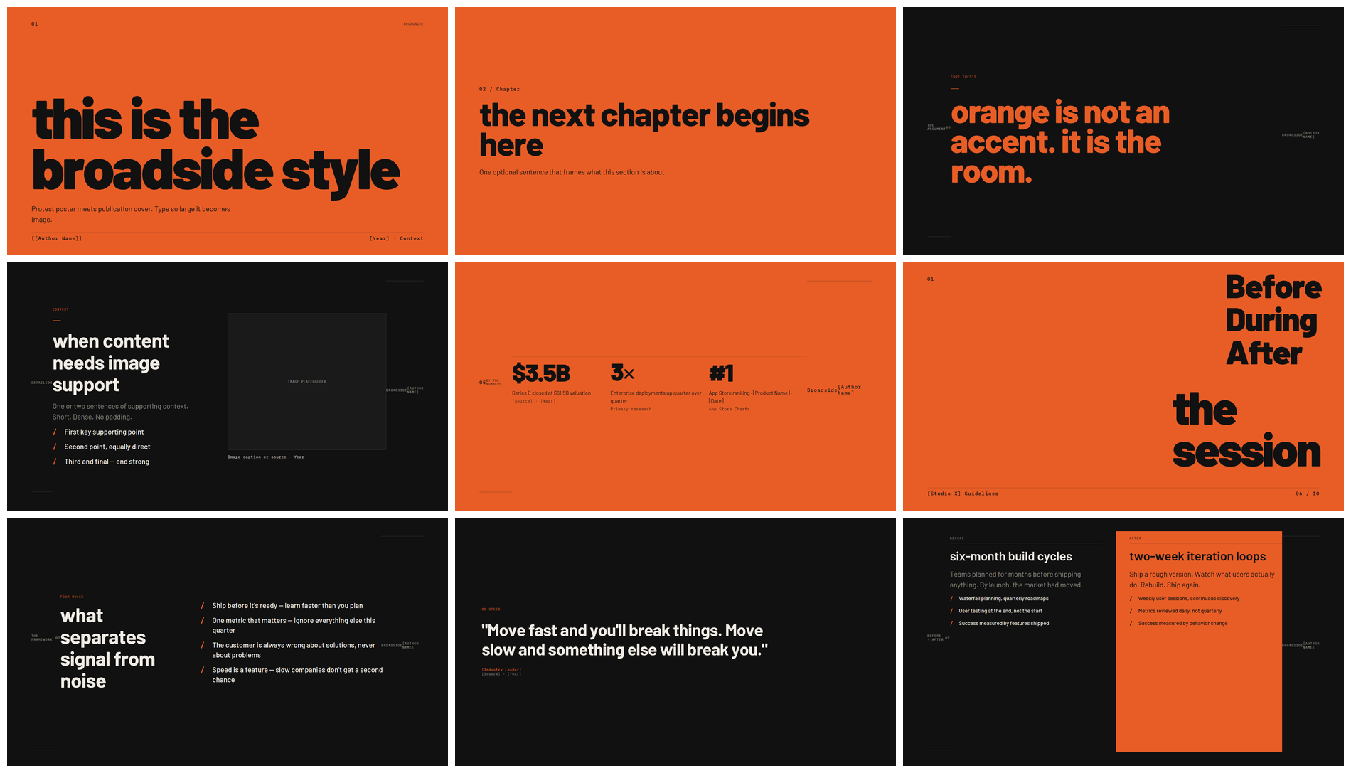 Broadside PPT output