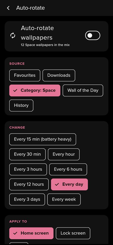 Auto-rotate settings