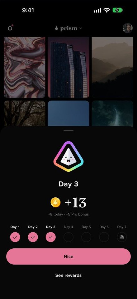 Daily streak reward