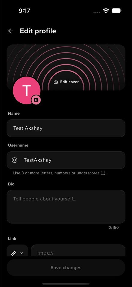 Edit profile