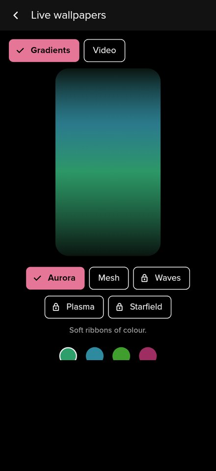 Live wallpapers