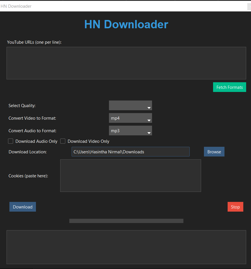Screenshot of HN Downloader