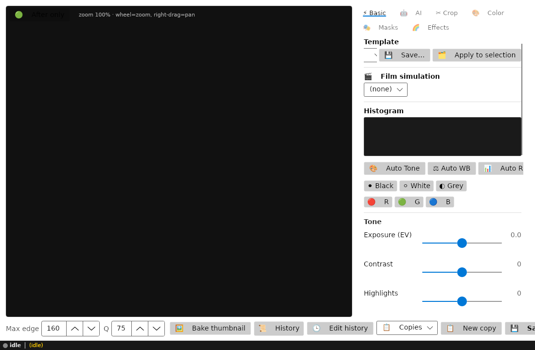 PhotoManager develop window