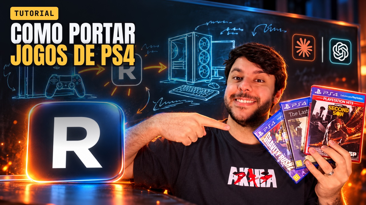 Como portar jogos de PS4 — vídeo no YouTube