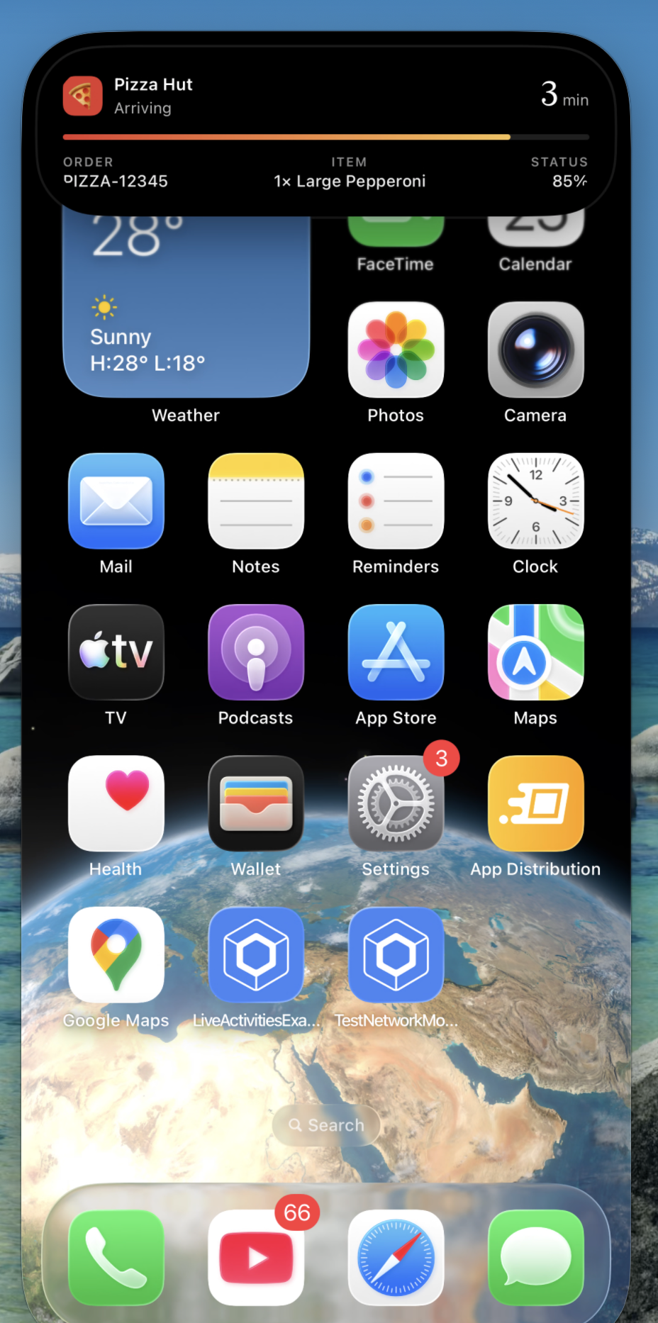 iOS Dynamic Island expanded
