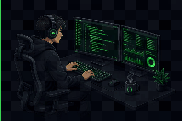 Pixel Art Terminal Visual