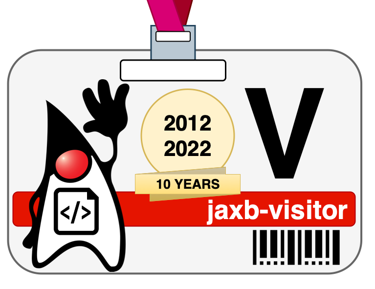 A visitor pass featuring duke, the Java mascot