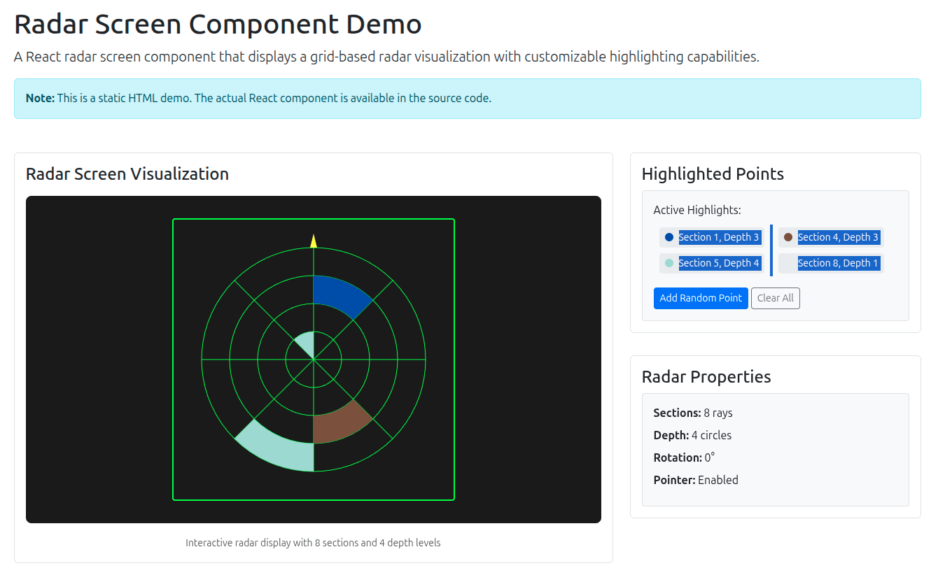 Radar Screen Component