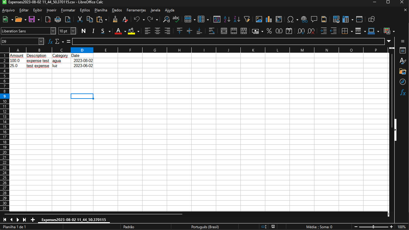 Export CSV