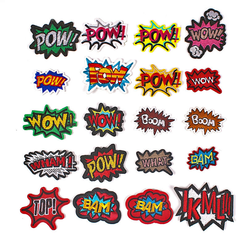 DIY letter embroidery clothing accessories, cap cartoon embroidery stamp love cloth sticker, computer embroidery logo