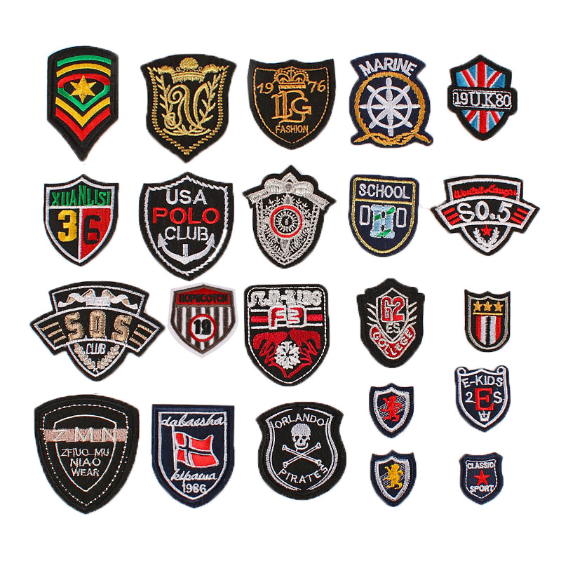 Embroidery Cloth Sticker Clothing Accessories Badge Iron on patches Sticker