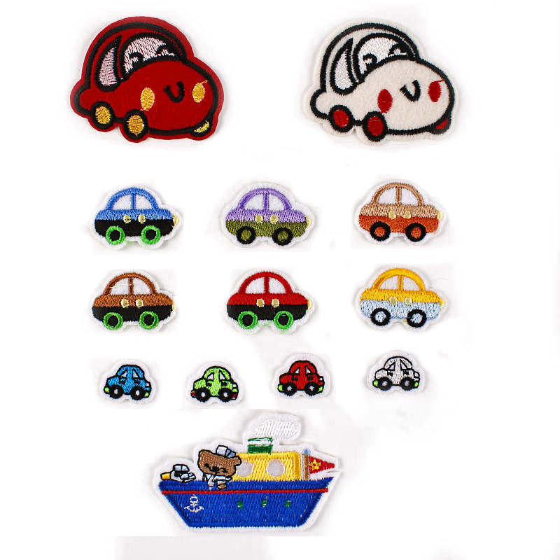 Embroidery cloth sticker clothing accessories badge Iron on patches sticker car steamer blue red