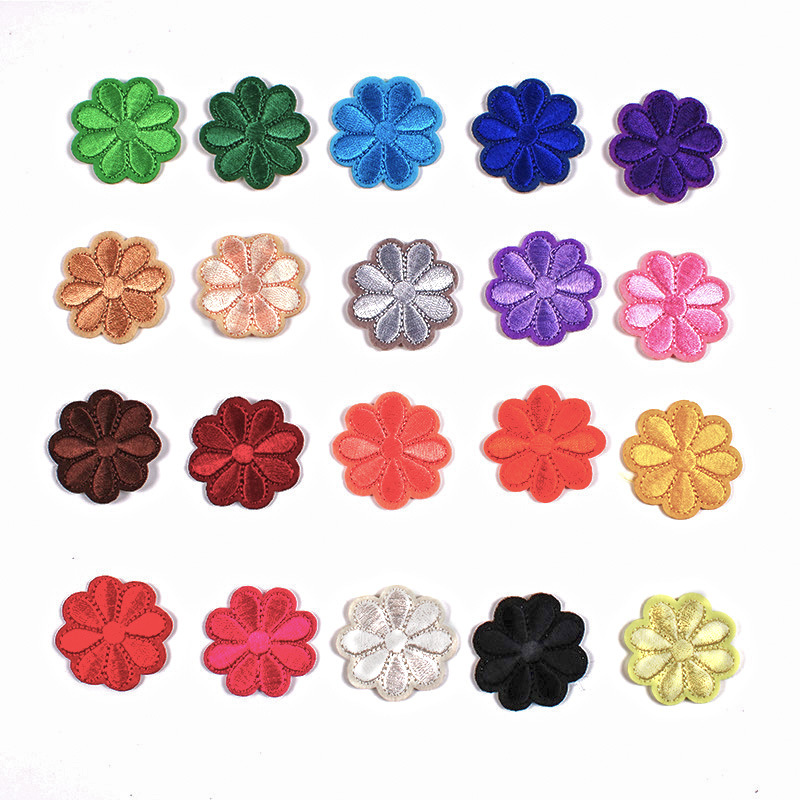 Various colors petal embroidery cloth sticker clothing accessories badge Iron on patches