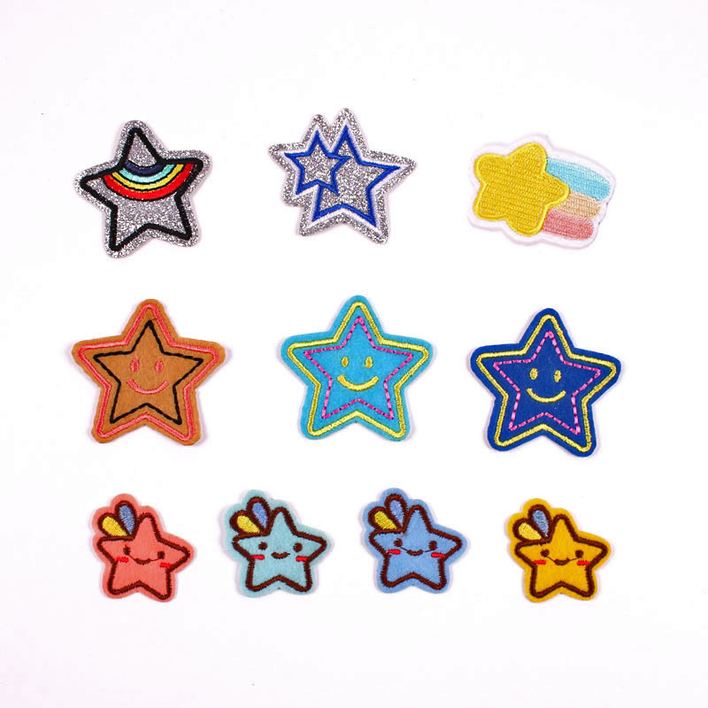 Cute cartoon bright mini embroidery cloth sticker clothing accessories badge Iron on patches