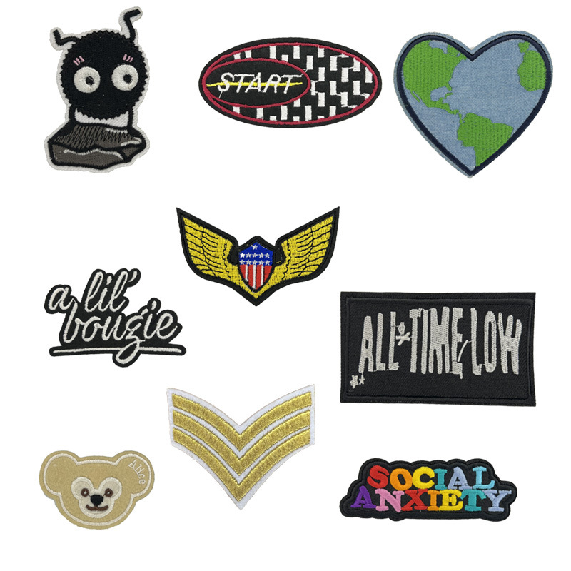 Wings ant love bear letter gold English badge clothes Iron on patches cloth sticker hot melt