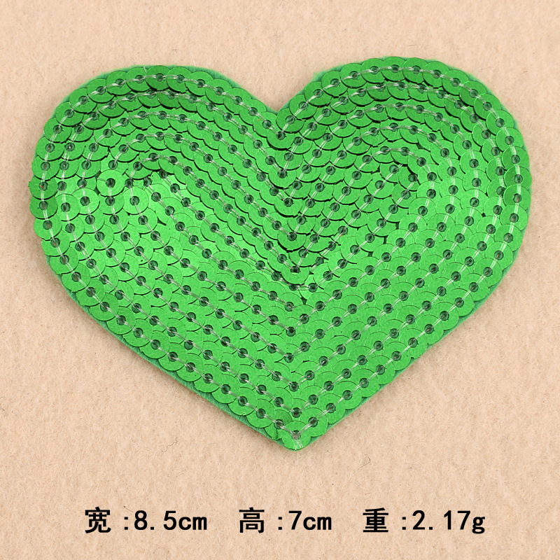 Iron on patches sequined cloth sticker love star patch stage clothing accessories bag hat accessories embroidery sticker