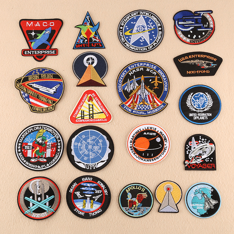 Iron on patches Clothing Accessories Hat Emblem Aviation Astronaut Badge Cloth Label Patch Sticker Embroidery Cloth Sticker