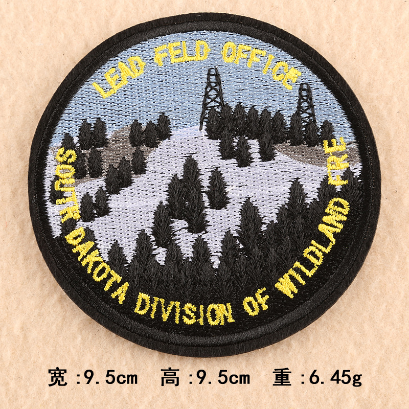 embroidery badge shoe hat luggage clothing accessories round patch embroidery sticker cloth sticker