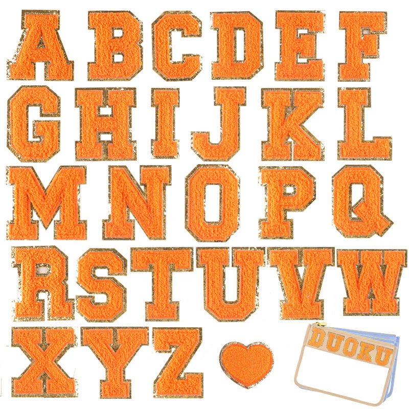 Embroidery Towel Embroidery Cloth Label English Alphabet DIY Patch Luggage Accessories Embroidery Cloth Sticker