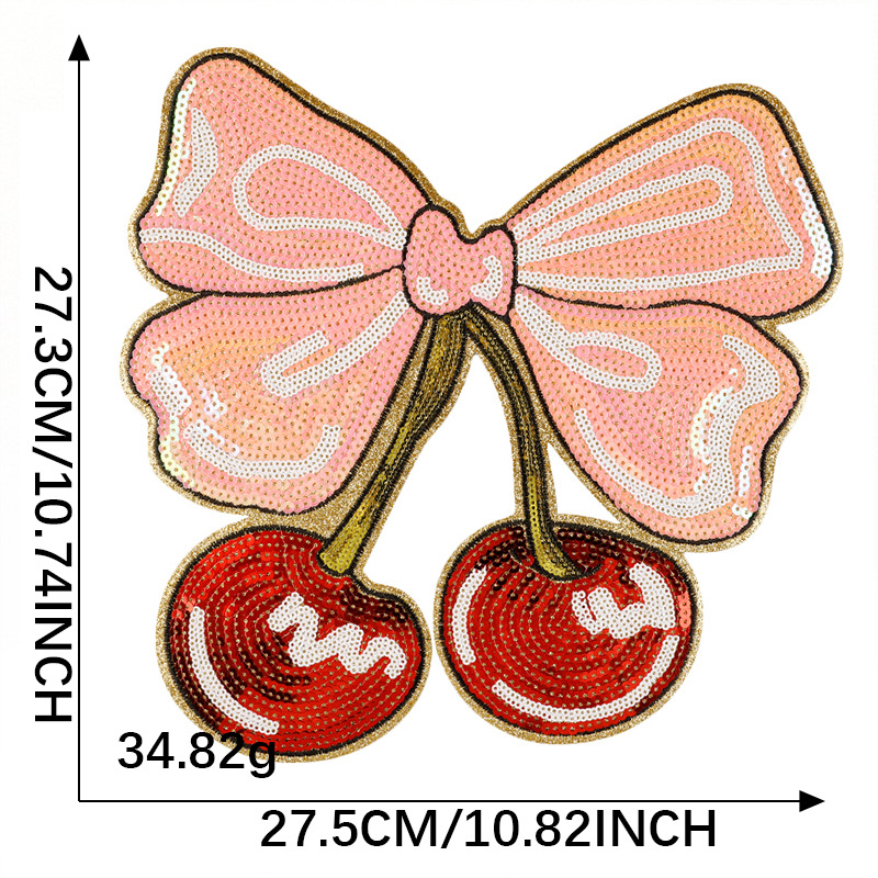Embroidery stickers, beads, bows, cherries, shoes and hats, clothing accessories, patch stickers, cloth stickers