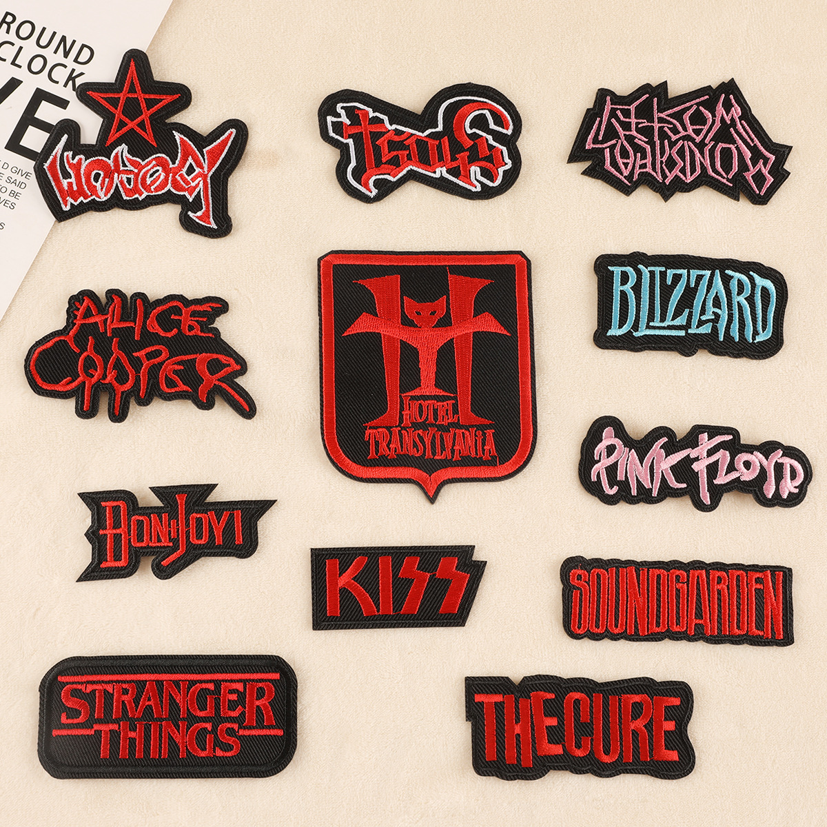 Iron on patches cloth label adhesive patch sticker English letter emblem DIY embroidery sticker cloth sticker