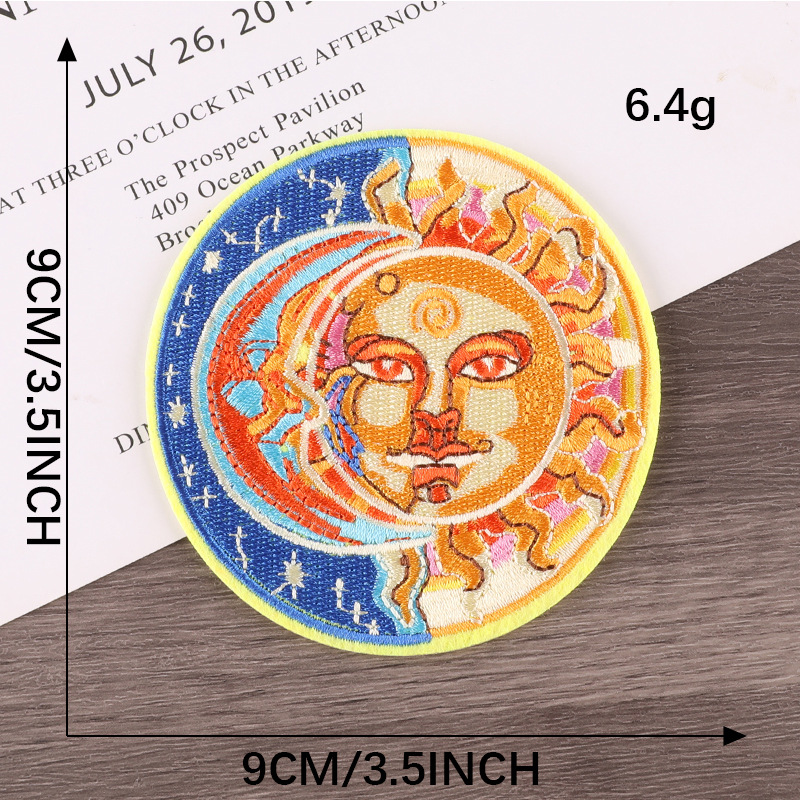 cloth label embroidery badge clothing accessories round patch sticker embroidery cloth sticker