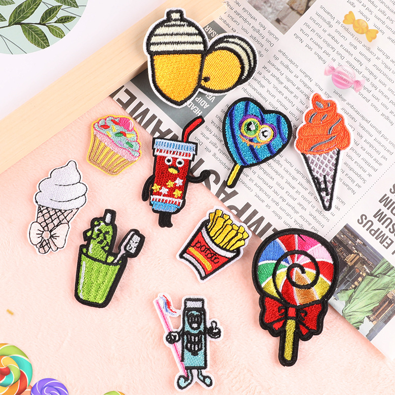 Iron on patches ice cream lollipop clothing shoes and hats bag accessories accessories patch sticker embroidery cloth sticker