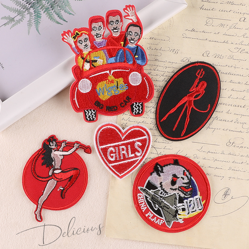 Iron on patches cloth label clothing accessories badge letter character patch patch embroidery cloth sticker